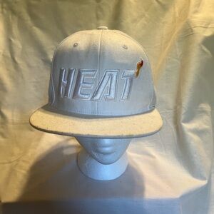 Miami Heat white and grey hat #nba